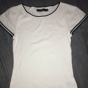 white lauren tee